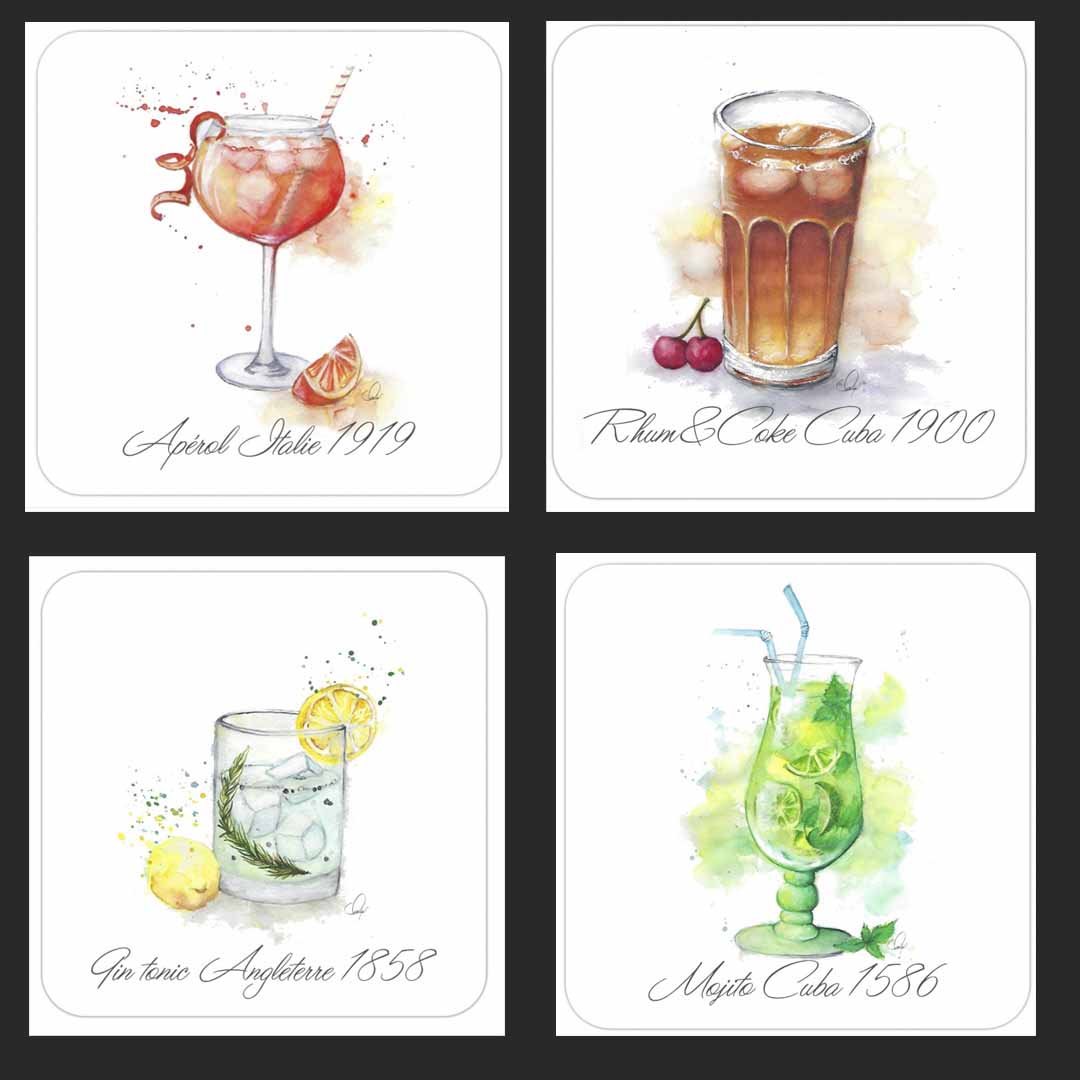Sous verres Collection Cocktails