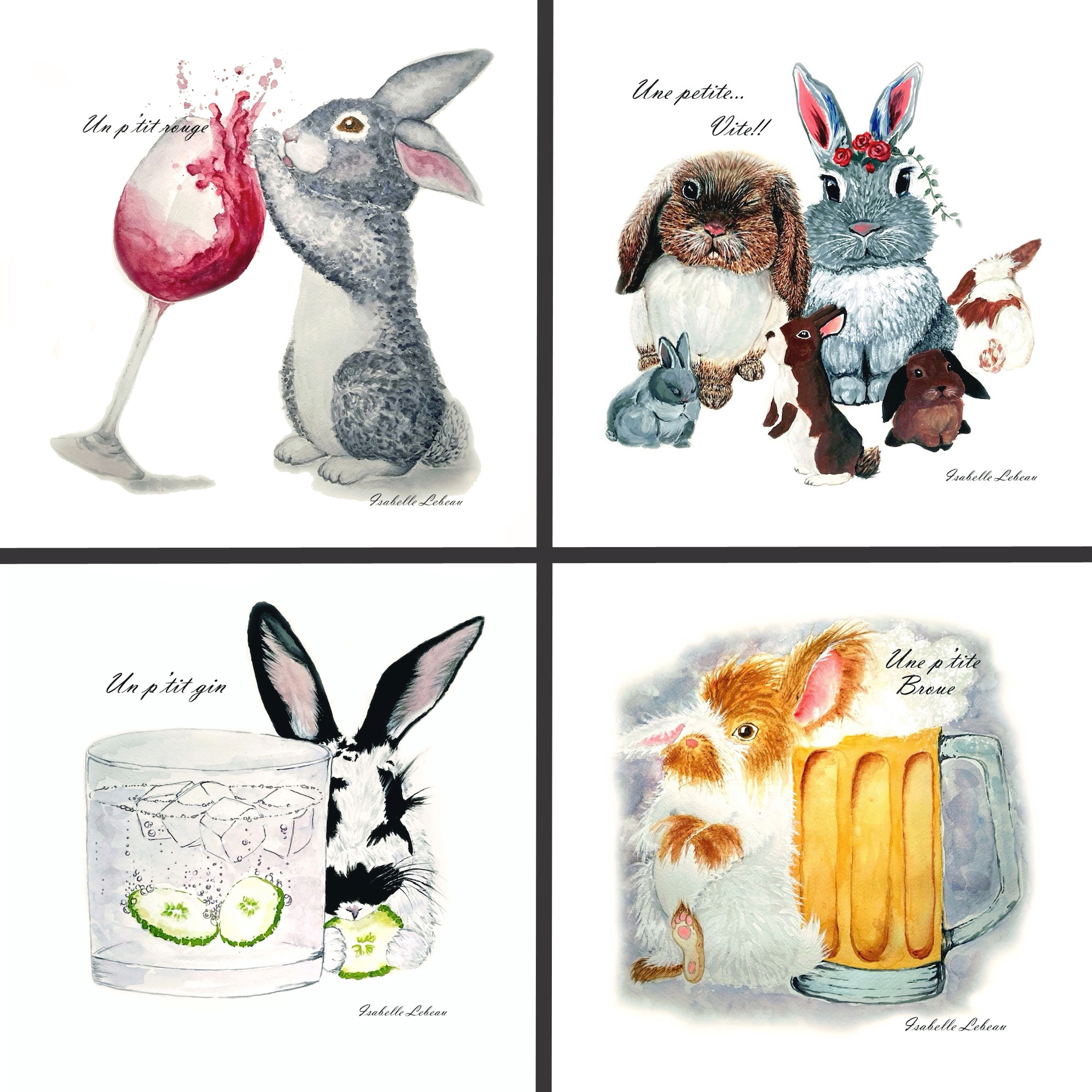 Sous verres Collection Chauds Lapins
